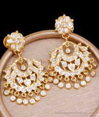 Buy Latest White Stone Impon Drop Earring Bridal Danglers ER5882
