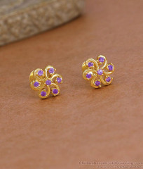 Amethyst Stone Flower Design Gold Imitation Stud Earring ER5886 Amethyst Stone Flower Design Gold Imitation Stud Earring ER5886