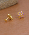 Amethyst Stone Flower Design Gold Imitation Stud Earring ER5886 Amethyst Stone Flower Design Gold Imitation Stud Earring ER5886