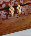 Full White Stone Gold Plated J Shaped Earring ER5890