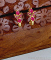 Elegant Ruby Stone Gold Screw Back Earring Online ER5891 Elegant Ruby Stone Gold Screw Back Earring Online ER5891