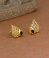 Small Gold Plated Black And White CZ Stone Wing Stud Earrings ER5902 Small Gold Plated Black And White CZ Stone Wing Stud Earrings ER5902
