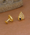Small Gold Plated Black And White CZ Stone Wing Stud Earrings ER5902 Small Gold Plated Black And White CZ Stone Wing Stud Earrings ER5902