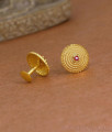 Traditional Gold Plated Round Stud Earrings With Ruby Stone ER5903 Traditional Gold Plated Round Stud Earrings With Ruby Stone ER5903