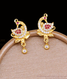 Beautiful Ad Stone Peacock Dangler Earring For Women ER5905 Beautiful Ad Stone Peacock Dangler Earring For Women ER5905