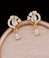 Classic Oval White Diamond Stone Gold Dangler Earring ER5913 Classic Oval White Diamond Stone Gold Dangler Earring ER5913