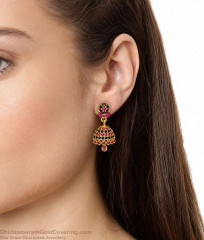 High Quality Ruby Black Stone Jhumki Earring For Women ER5932 High Quality Ruby Black Stone Jhumki Earring For Women ER5932