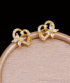 Full White Stone Heart Shaped Gold Stud Earring ER5953 Full White Stone Heart Shaped Gold Stud Earring ER5953