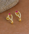 Traditional Gold Plated Stone Stud Earring For Women ER5958