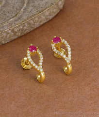 Traditional Gold Plated Stone Stud Earring For Women ER5958 Traditional Gold Plated Stone Stud Earring For Women ER5958