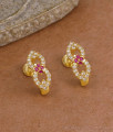 Daily Wear 1 Gram Gold J Shaped Stud Earring ER5959 Daily Wear 1 Gram Gold J Shaped Stud Earring ER5959