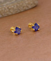 Regular Use Single Sapphire Stone Gold Stud Earring ER5962