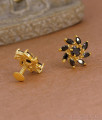 New Arrival Black Stone Stud Earring Flower Design Online ER5965 New Arrival Black Stone Stud Earring Flower Design Online ER5965