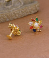 Beautiful Navaratna Stone Floral Stud Earring Online ER5966 Beautiful Navaratna Stone Floral Stud Earring Online ER5966