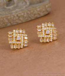 Trendy White Stone Gold Imitation Stud Earring Collections ER5967 Trendy White Stone Gold Imitation Stud Earring Collections ER5967