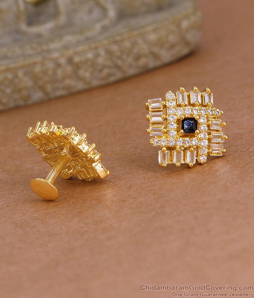 Elegant Black Stone Evil Eye Gold Stud Earring Online ER5968 Elegant Black Stone Evil Eye Gold Stud Earring Online ER5968