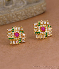Stylish Multi Color Stone Gold Imitation Stud Earring ER5969 Stylish Multi Color Stone Gold Imitation Stud Earring ER5969