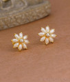 Light Weight White Stone Stud Earring For College Wear ER5970 Light Weight White Stone Stud Earring For College Wear ER5970