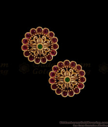 Latest Kemp Stone Floral Antique Stud Earring Online ER5979 Latest Kemp Stone Floral Antique Stud Earring Online ER5979