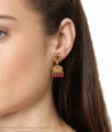 Classic Red Crystals Drops Antique Gold Jhumki Earring ER5984 Classic Red Crystals Drops Antique Gold Jhumki Earring ER5984