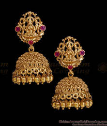 High Quality Lakshmi Design Antique Gold Jhumki Earring ER5986 High Quality Lakshmi Design Antique Gold Jhumki Earring ER5986