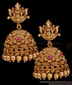 Heavy Antique Gold Finish Ruby Stone Jhumki Earring Online ER5991