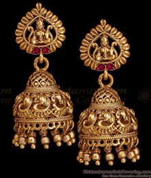 Premium Quality Lakshmi Motif Antique Jhumki Earring For Wedding ER5992 Premium Quality Lakshmi Motif Antique Jhumki Earring For Wedding ER5992