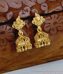 Peacock Design One Gram Gold Jhumka Earrings ER6004 Peacock Design One Gram Gold Jhumka Earrings ER6004