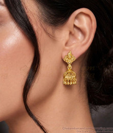 Peacock Design One Gram Gold Jhumka Earrings ER6004