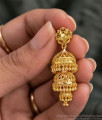 Big Cutwork 3 Layer Adukku Jhumka One Gram Gold ER6009 Big Cutwork 3 Layer Adukku Jhumka One Gram Gold ER6009