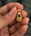Kerala Green Palakka Stone One Gram Gold Drop Earrings ER6016