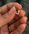 Small Black White Stone One Gram Gold Stud Earrings ER6018 Small Black White Stone One Gram Gold Stud Earrings ER6018