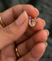 Small Purple Stone One Gram Gold Stud Earrings ER6019 Small Purple Stone One Gram Gold Stud Earrings ER6019