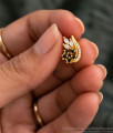 Black White Stone Flower One Gram Gold Stud Earrings ER6027 Black White Stone Flower One Gram Gold Stud Earrings ER6027