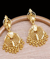 Round Filigree Plain One Gram Gold Drop Earrings ER6030 Round Filigree Plain One Gram Gold Drop Earrings ER6030