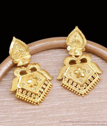 Plain 2 Gram Gold Forming Dangler Earrings ER6033