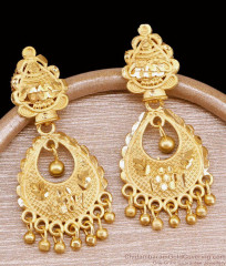 Lakshmi Chandbali Plain 2 Gram Gold Forming Earrings ER6034 Lakshmi Chandbali Plain 2 Gram Gold Forming Earrings ER6034