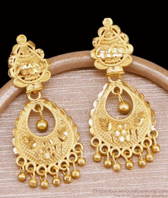 Lakshmi Chandbali Plain 2 Gram Gold Forming Earrings ER6034