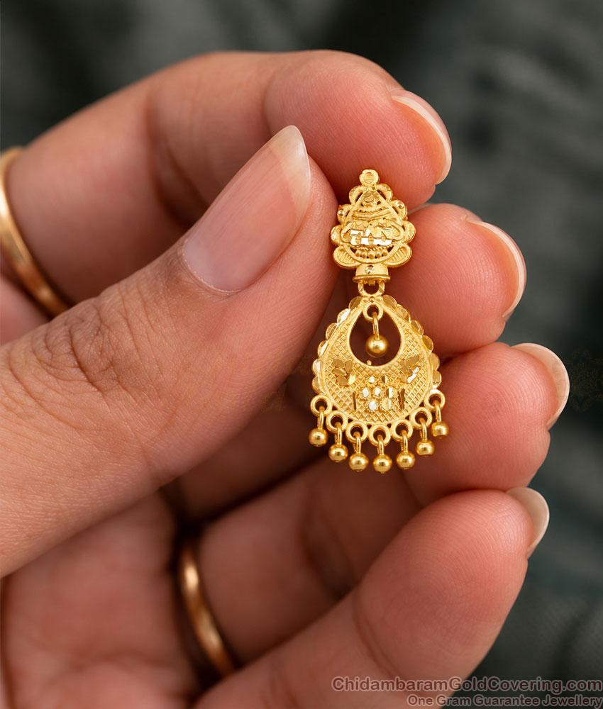 Lakshmi Chandbali Plain 2 Gram Gold Forming Earrings ER6034 Lakshmi Chandbali Plain 2 Gram Gold Forming Earrings ER6034