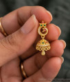 Peacock Multi Stone One Gram Gold Jhumka Earrings ER6037 Peacock Multi Stone One Gram Gold Jhumka Earrings ER6037