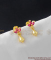 Gold Inspired Ruby Stone Earrings for Women Daily Use ER955