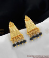Gold Plated Black Crystal Beads Stud for Daily Use ER967