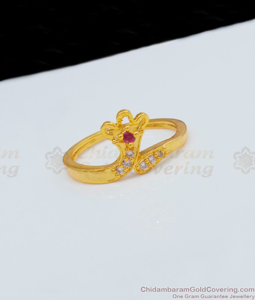 Raj Creations Gold Plated Adjustable Ring