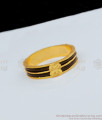 Original Gold Plated Black Stripe Impon Ring For Men Shop Online FR1012 Original Gold Plated Black Stripe Impon Ring For Men Shop Online FR1012
