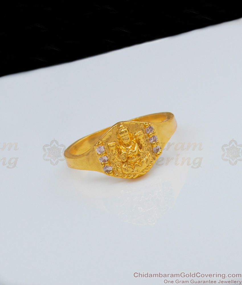 Glorious Rawa Work Goddess Laxmi Finger Ring