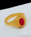 Red Stone Original Impon Finger Rings For Men Daily Wear FR1042