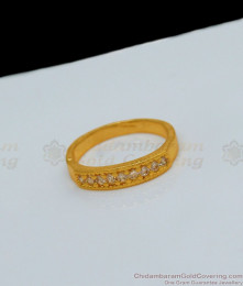 White Stone Original Impon Finger Rings For Men Daily Wear Fr1045