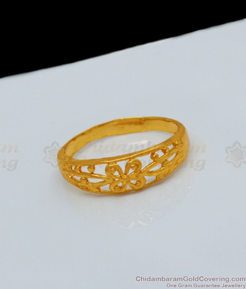 Buy Small Size Impon Gold Plated Simple Daily Wear Plain Gold Casting Ring  Design Online