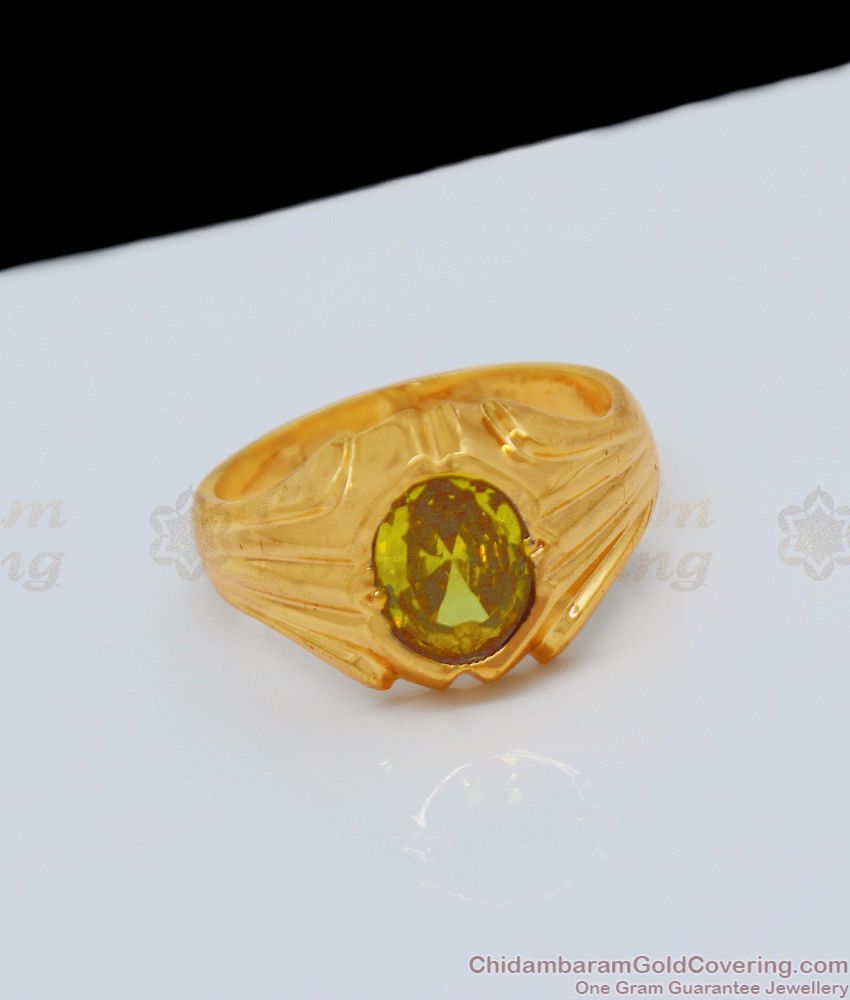 Sapphire Yellow Stone Original Impon Men Rings For Daily Wear Buy Online FR1060