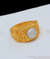 White Moti Ring Original Impon Men Rings For Daily Wear FR1064